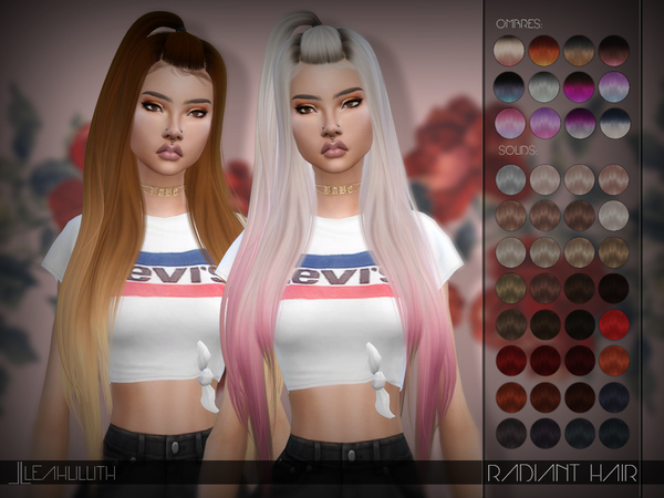 Sims 4 Radiant Hair by LeahLillith at TSR