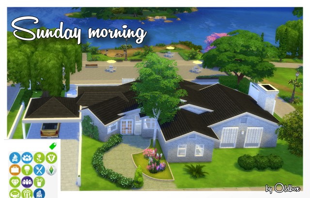 Sims 4 Sunday morning house by Oldbox at All 4 Sims
