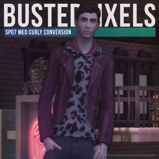Sims 4 SP07 Medium Curly Male Hair Conversion at Busted Pixels
