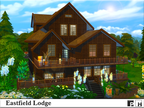 Sims 4 Eastfield Lodge by Pinkfizzzzz at TSR