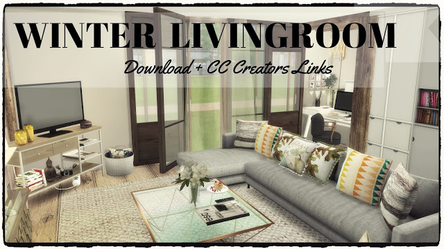 Sims 4 Winter Livingroom at Dinha Gamer