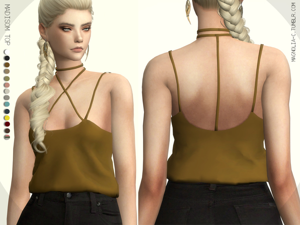 Sims 4 Madison Top by magnolia c at TSR