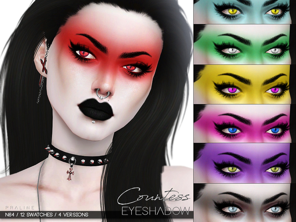Sims 4 Countess Eyeshadow N64 by Pralinesims at TSR