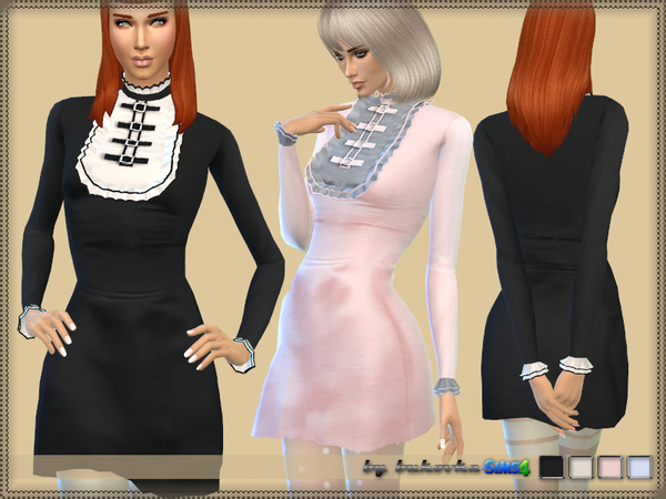 Sims 4 Dress Frill by bukovka at TSR