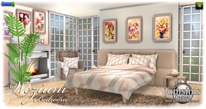 Sims 4 Wezium bedroom at Jomsims Creations