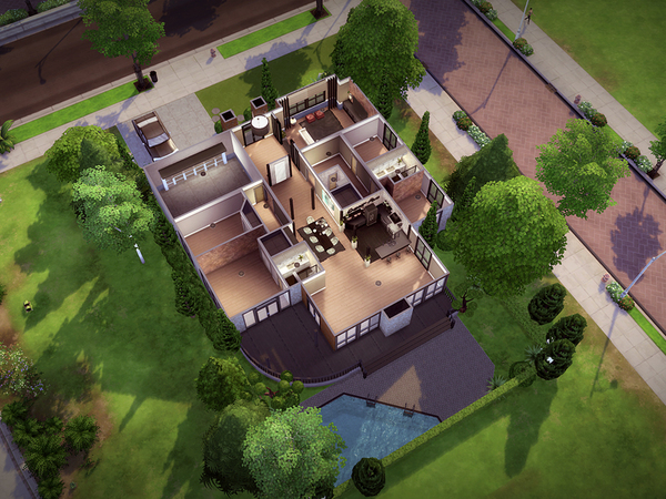 Sims 4 Jamison house NOCC by melcastro91 at TSR