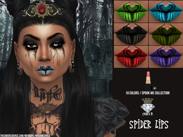 Sims 4 Spider Lipstick by MadameChvlr at TSR