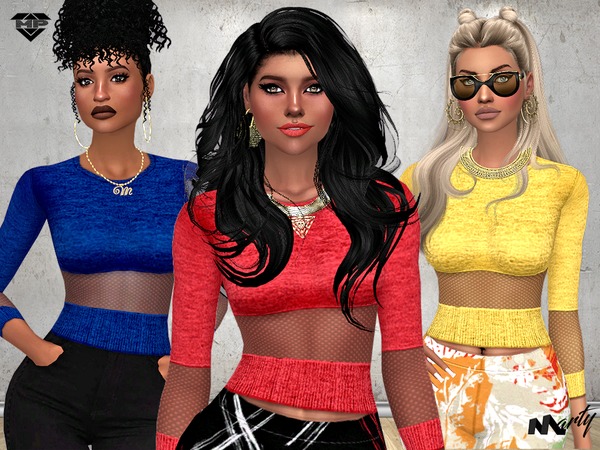 Sims 4 Tammys Mesh Top by MartyP at TSR