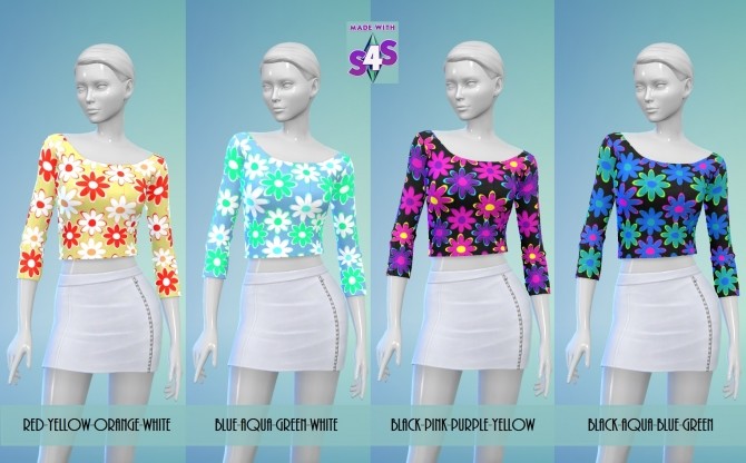 Sims 4 SP05 Long Sleeve Crop Top by wendy35pearly at Mod The Sims