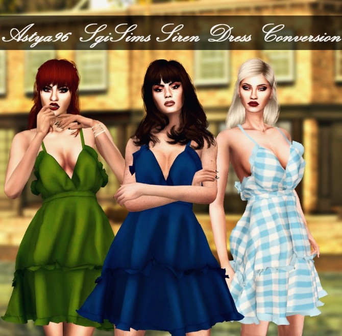 Sims 4 SgiSims Siren Dress Conversion at Astya96