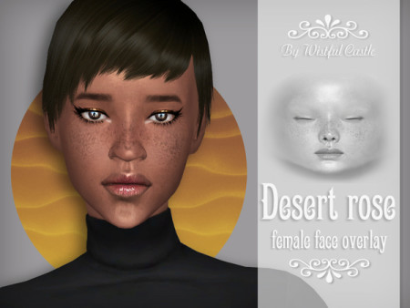 Desert Rose face overlay by WistfulCastle at TSR » Sims 4 Updates