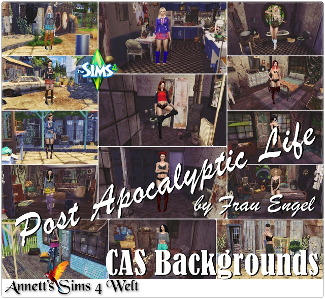 Sims 4 CAS Backgrounds Post Apocalyptic Life at Annett’s Sims 4 Welt