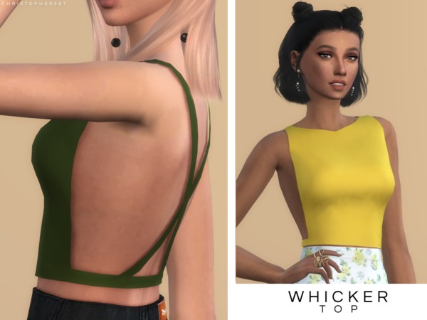 Sims 4 Whicker Top by Christopher067 at TSR