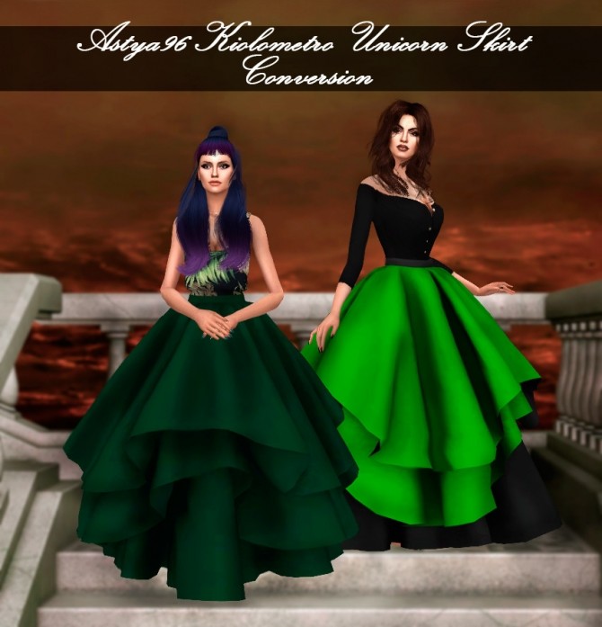 Sims 4 Kiolometro Unicorn Skirt Conversion at Astya96