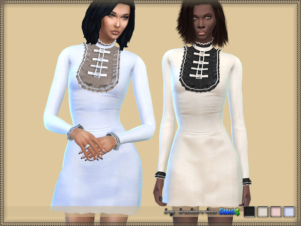 Sims 4 Dress Frill by bukovka at TSR