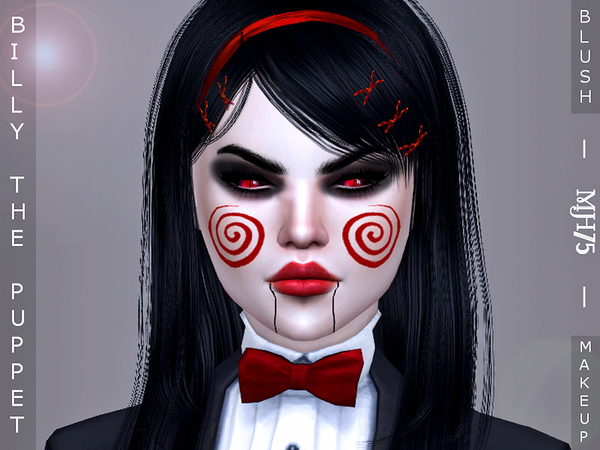 Sims 4 Billy The Puppet Makeup by Margeh 75 at TSR