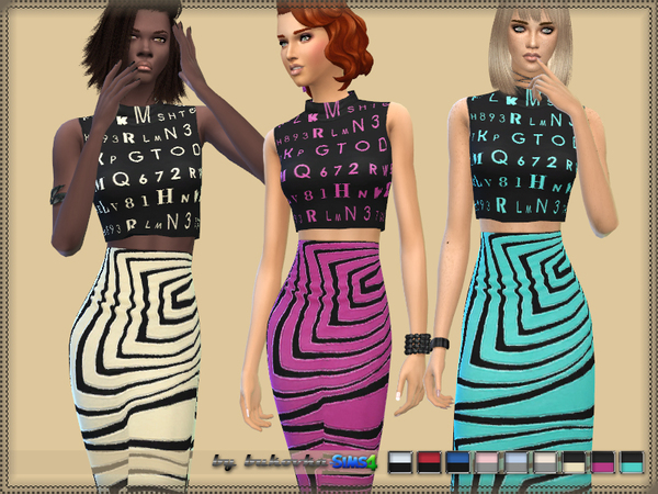 Sims 4 Dress Letters by bukovka at TSR