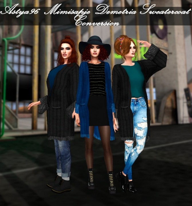 Sims 4 Sketchbookpixels Demetria Sweatercoat Conversion at Astya96
