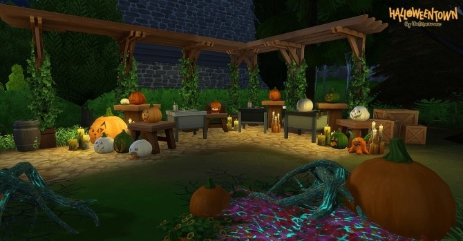 Sims 4 HALLOWEEN TOWN by Waterwoman at Akisima