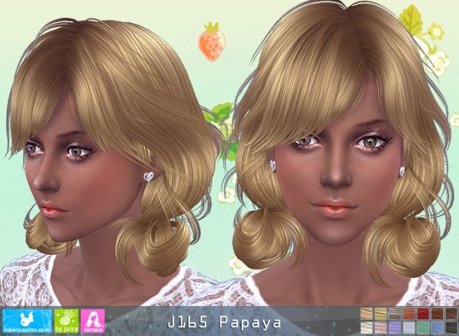 Sims 4 J165 Papaya hair (Pay) at Newsea Sims 4