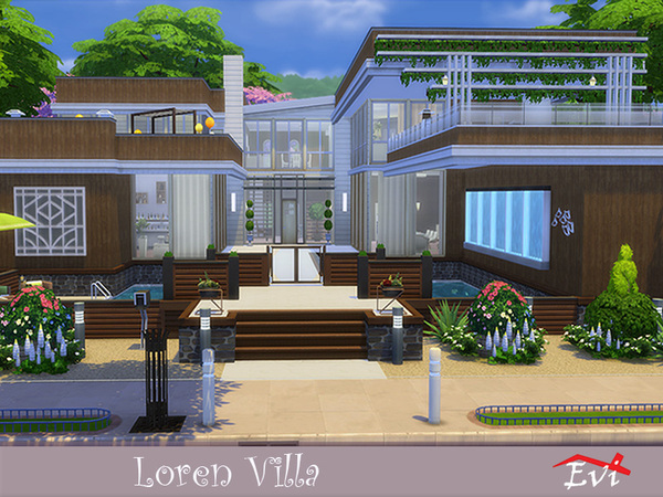 Sims 4 Loren Villa by evi at TSR