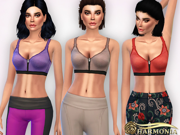 Sims 4 Front close Sport Bra by Harmonia at TSR