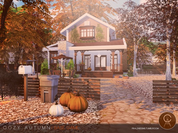 Sims 4 Cozy Autumn home by Pralinesims at TSR