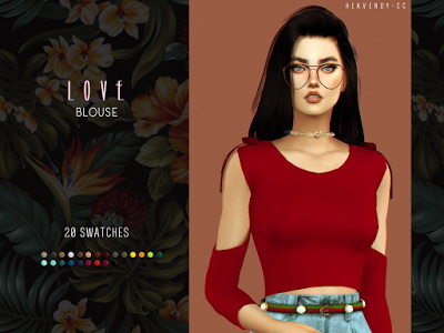 Sims 4 Love Blouse by EnriqueSims at Heavendy cc