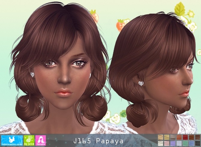 Sims 4 J165 Papaya hair (Pay) at Newsea Sims 4