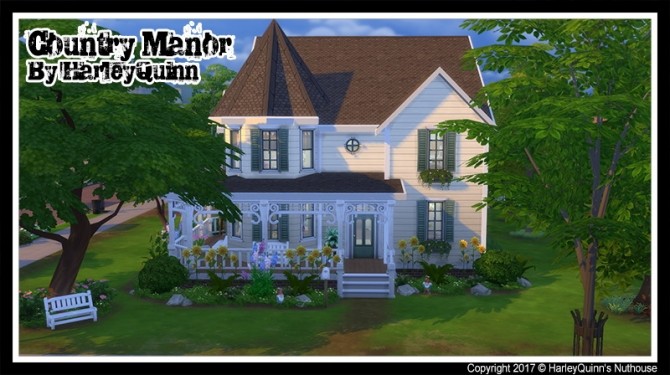 Sims 4 Country Manor house at Harley Quinn’s Nuthouse