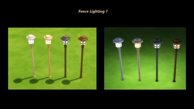 Sims 4 Light Me Up Fence, Gate and Garden Lights by Snowhaze at Mod The Sims