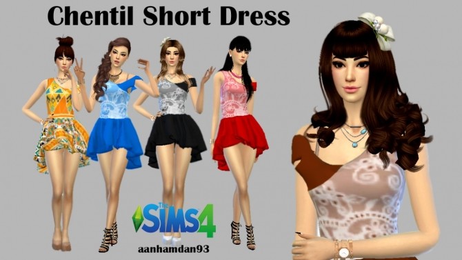 Sims 4 Chentil & Mikha Short Dress at Aan Hamdan Simmer93