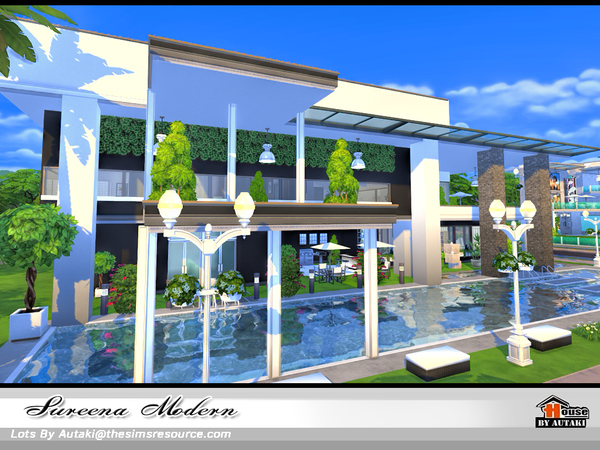 Sims 4 Sureena Modern house by autaki at TSR