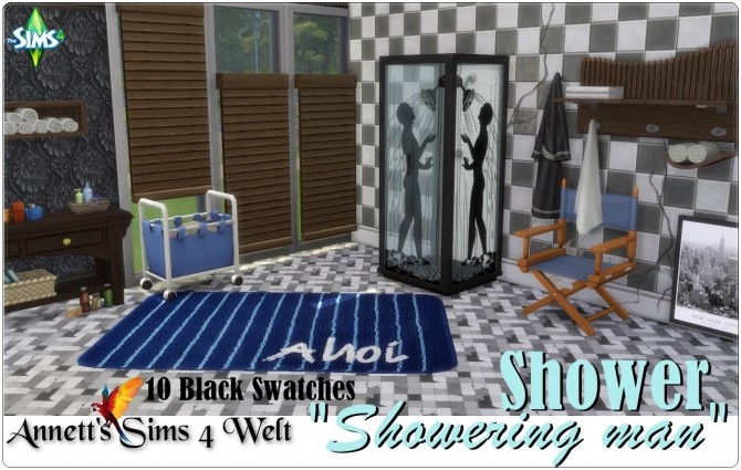 Sims 4 Showering man shower at Annett’s Sims 4 Welt