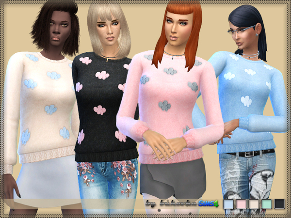 Sims 4 Sweater Clouds by bukovka at TSR