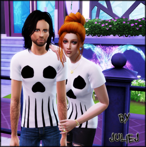 Sims 4 Skull Tee Recolours at Julietoon – Julie J
