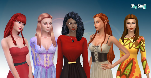 Sims 4 Female Long Hair Pack 12 at My Stuff
