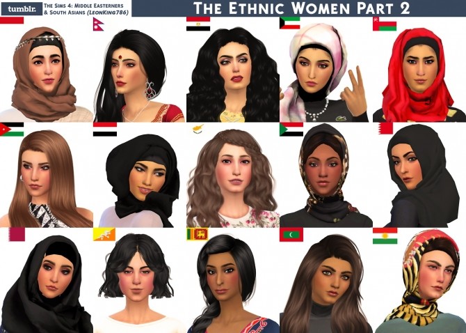 Sims 4 Ethnic Women Part 2 at The Sims 4 Middle Easterners & South Asians