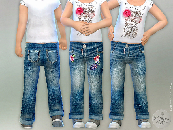 Sims 4 Toddler Jeans P02 by lillka at TSR