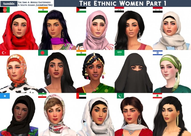 Sims 4 Ethnic Women Part 1 at The Sims 4 Middle Easterners & South Asians