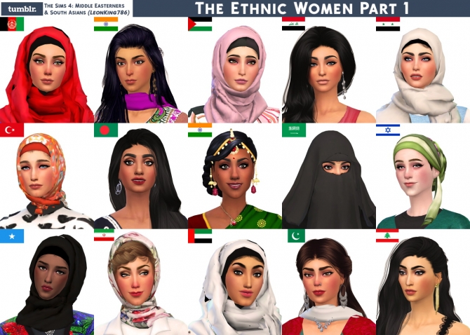 Ethnic Women Part 1 At The Sims 4 Middle Easterners And South Asians