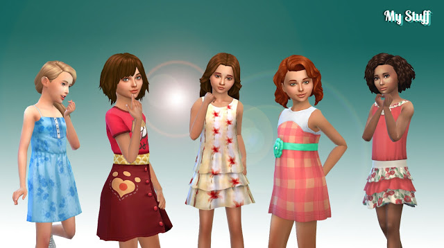 Sims 4 Girls Dresses Pack 2 at My Stuff