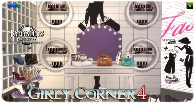 Sims 4 Girly Corner 4 set at Jomsims Creations