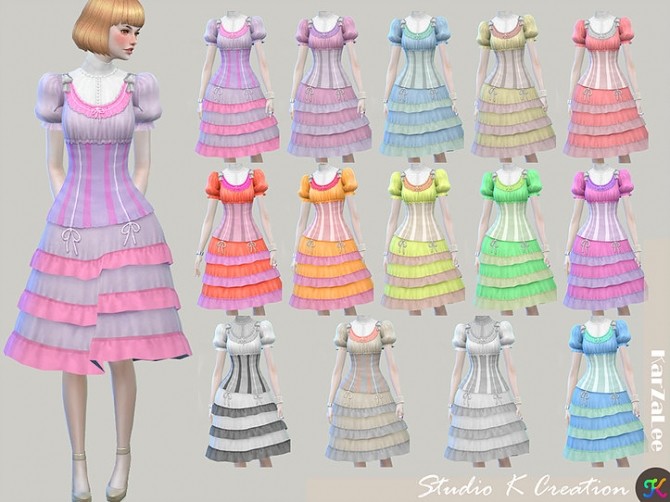 Sims 4 Layered Victorian dress at Studio K Creation