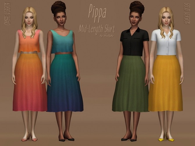 Sims 4 Pippa Mid Lenght Skirt at Trillyke
