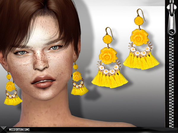 Sims 4 MFS Elise Earrings by MissFortune at TSR
