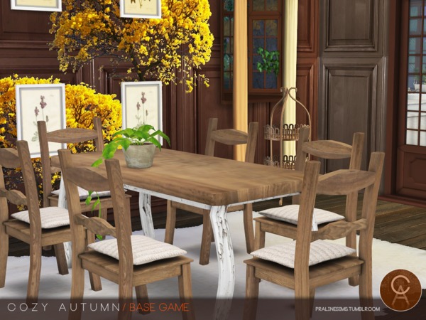 Sims 4 Cozy Autumn home by Pralinesims at TSR
