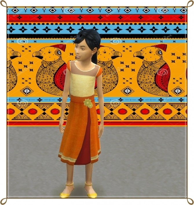 Sims 4 Girls Indian Dress Shorter at Birksches Sims Blog