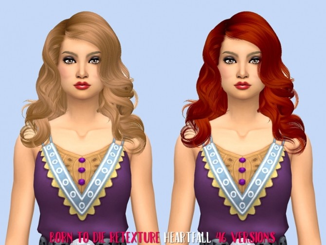 Sims 4 9 hair retextures dump at Heartfall