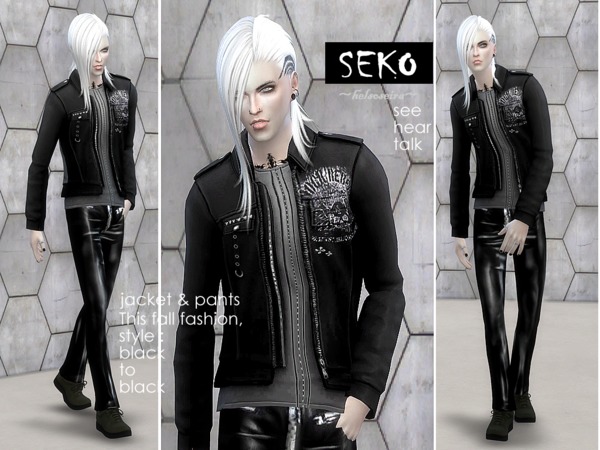 Sims 4 SEKO Jacket and Pants for male by Helsoseira at TSR